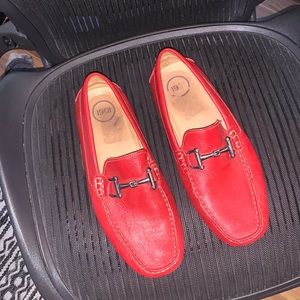 1901 Red Leather Loafers 10 1/2 M